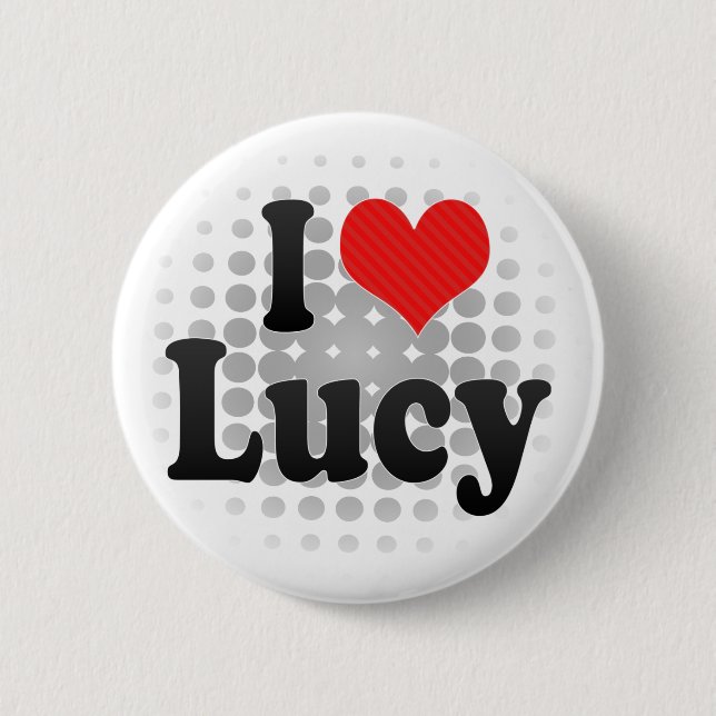 Badge Rond 5 Cm J'aime Lucy (Devant)