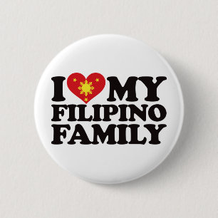 Badge Rond 5 Cm J'aime ma famille philippine