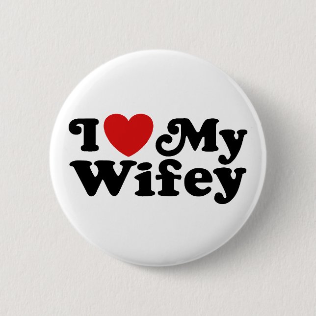 Badge Rond 5 Cm J'Aime Ma Femme (Devant)