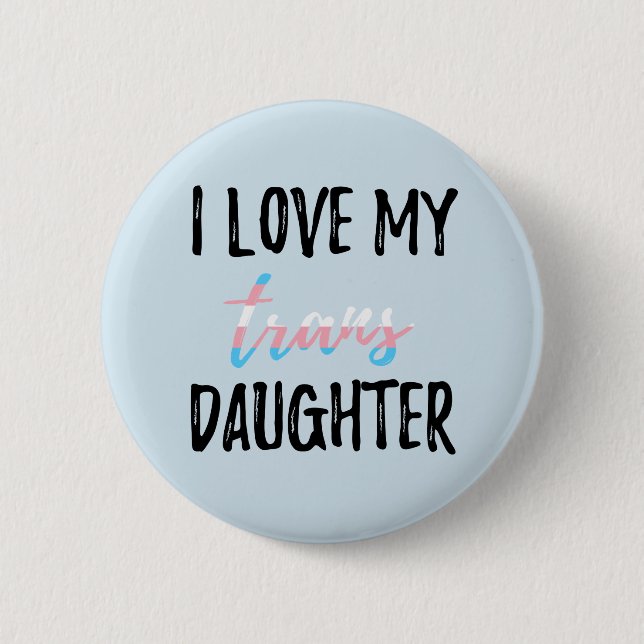 Badge Rond 5 Cm J'aime ma fille de transport (Devant)