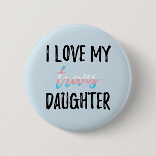 Badge Rond 5 Cm J'aime ma fille de transport