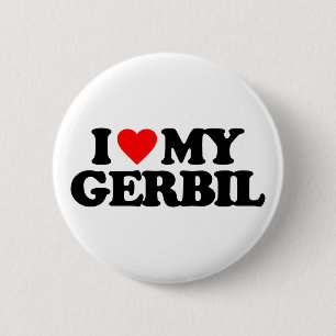 BADGE ROND 5 CM J'AIME MA GERBILLE