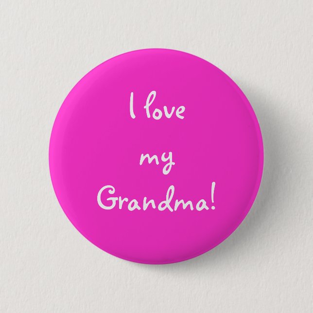 Badge Rond 5 Cm J'aime ma grand-maman ! (Devant)