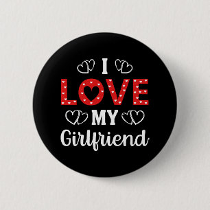 Badge Rond 5 Cm J'aime ma petite amie