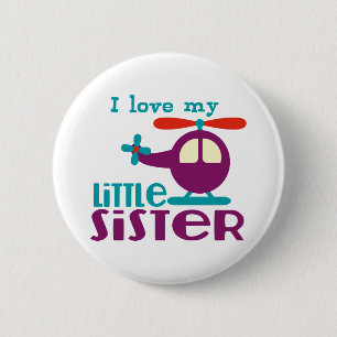 Badge Rond 5 Cm J'aime ma petite soeur