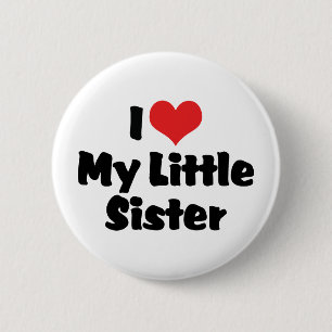 Badge Rond 5 Cm J'Aime Ma Petite Soeur