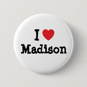 Badge Rond 5 Cm J'aime Madison heart T-Shirt