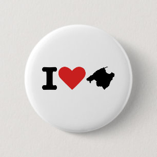 Badge Rond 5 Cm J'aime Majorca - l'Espagne