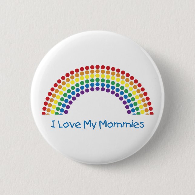 Badge Rond 5 Cm J'Aime Mes Mommies Boutons (Devant)