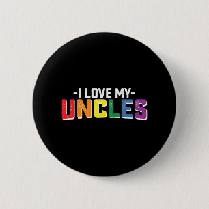 Badge Rond 5 Cm J'Aime Mes oncles Fierté Famille Gay Lesbienne Cor