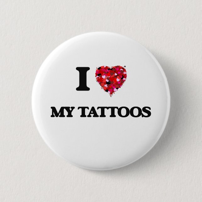 Badge Rond 5 Cm J'aime mes tatouages (Devant)