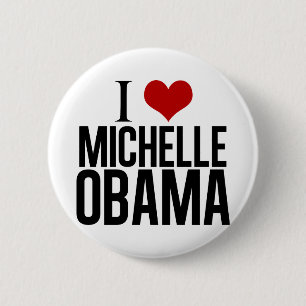 Badge Rond 5 Cm J'aime Michelle Obama