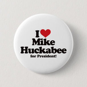 Badge Rond 5 Cm J'aime Mike Huckabee pour le président