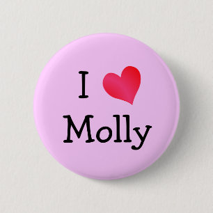 Badge Rond 5 Cm J'aime Molly