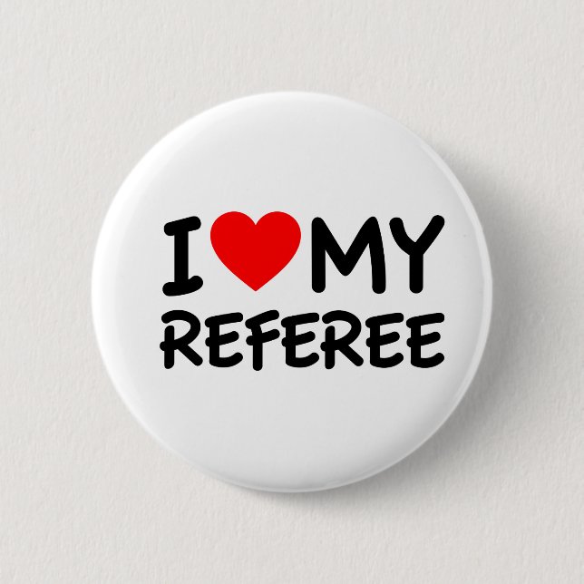 Badge Rond 5 Cm J'aime mon arbitre (Devant)