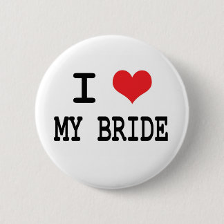 Badge Rond 5 Cm J'aime mon bouton de jeune mariée