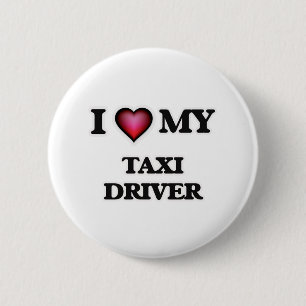 Badge Rond 5 Cm J'aime mon chauffeur de taxi