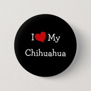Badge Rond 5 Cm J'Aime Mon Chihuahua