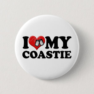 Badge Rond 5 Cm J'aime mon Coastie