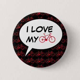 Badge Rond 5 Cm j'aime mon dessin animé vélo