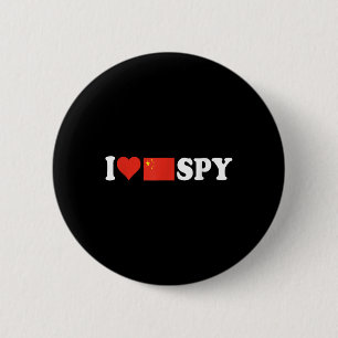 Badge Rond 5 Cm J'aime mon espion chinois, j'ai coeur l'espion chi