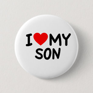 Badge Rond 5 Cm J'aime mon Fils