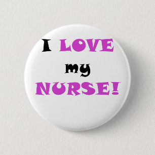 Badge Rond 5 Cm J'aime mon infirmière