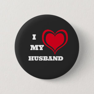 Badge Rond 5 Cm J'Aime Mon Mari Personnalisé