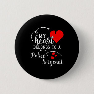 Badge Rond 5 Cm J'aime mon mari sergent de police femme Cadeaux Va
