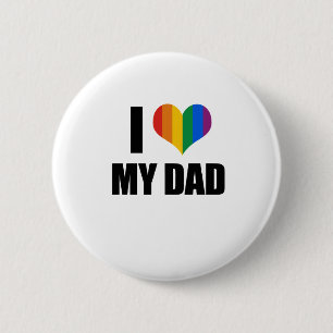 Badge Rond 5 Cm J'aime mon papa gai