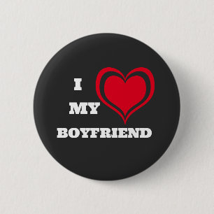 Badge Rond 5 Cm J'Aime Mon Petit Amis Personnalisé