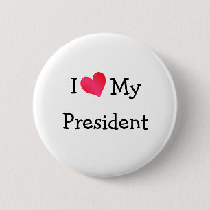 Badge Rond 5 Cm J'Aime Mon Président