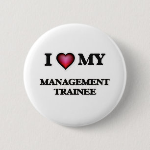 Badge Rond 5 Cm J'aime mon stagiaire de gestion