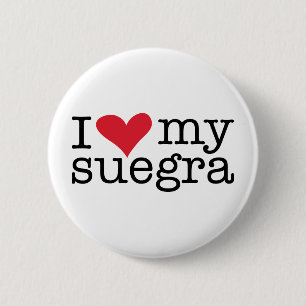 Badge Rond 5 Cm J'Aime Mon Suegra (Mère En Droit)