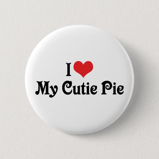 Badge Rond 5 Cm J'aime mon tarte de Cutie (Devant)
