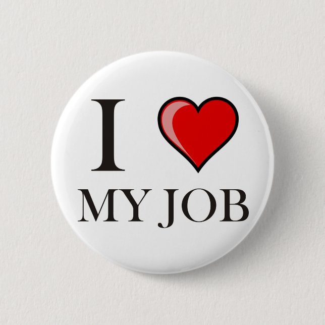 Badge Rond 5 Cm J'aime mon travail (Devant)