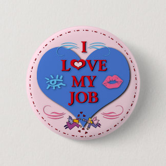 Badge Rond 5 Cm J'Aime Mon Travail