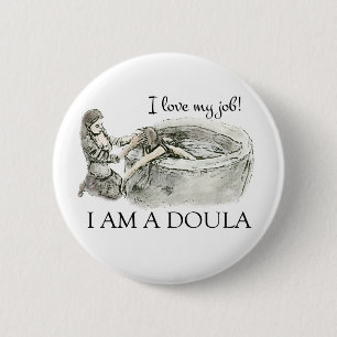 Badge Rond 5 Cm J'aime mon travail ! Insigne de Doula