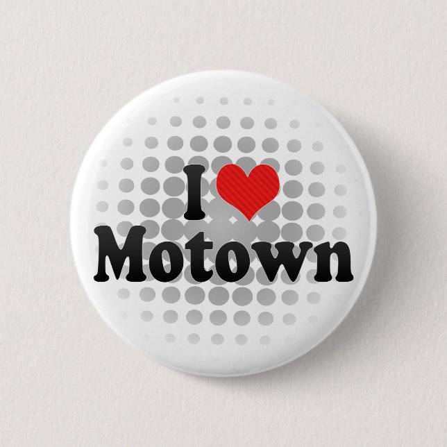 Badge Rond 5 Cm J'aime Motown (Devant)