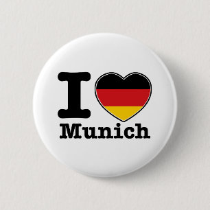 Badge Rond 5 Cm J'aime Munich