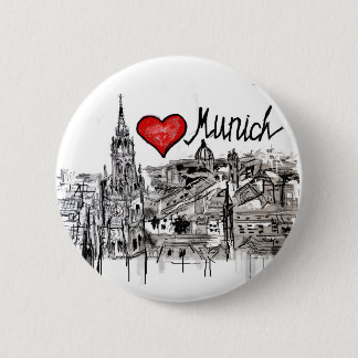 Badge Rond 5 Cm J'aime Munich
