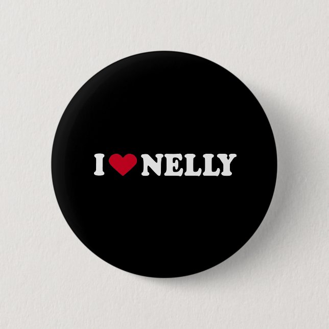 BADGE ROND 5 CM J'AIME NELLY (Devant)