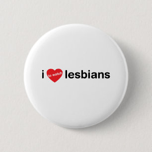 Badge Rond 5 Cm J'aime observer des lesbiennes