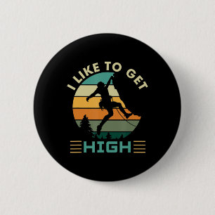 Badge Rond 5 Cm J'Aime Obtenir Une Escalade High Rock