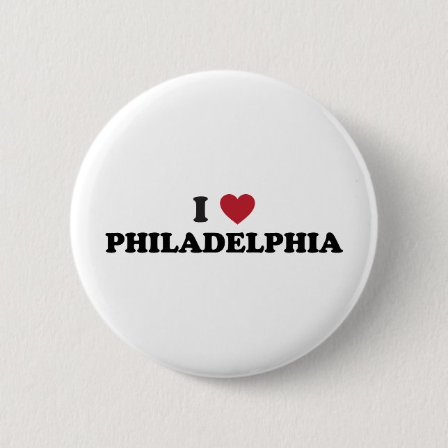 Badge Rond 5 Cm J'aime Philadelphie Pennsylvanie (Devant)