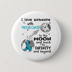 Badge Rond 5 Cm J'aime quelqu'un qui a une conscience du cancer du