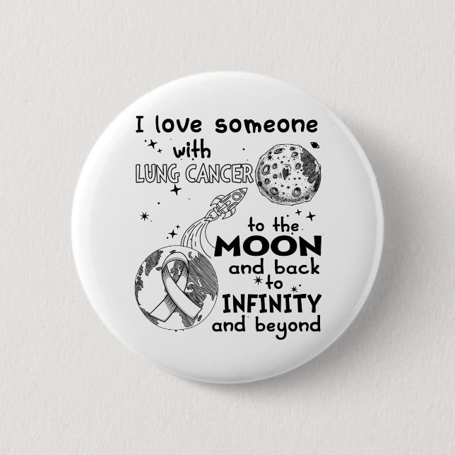 Badge Rond 5 Cm J'aime quelqu'un qui est sensibilisé au cancer du  (Devant)