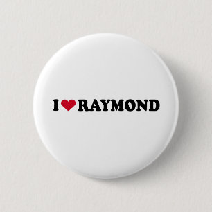 BADGE ROND 5 CM J'AIME RAYMOND