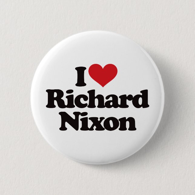 Badge Rond 5 Cm J'aime Richard Nixon (Devant)