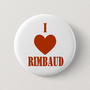 Badge Rond 5 Cm J'aime Rimbaud